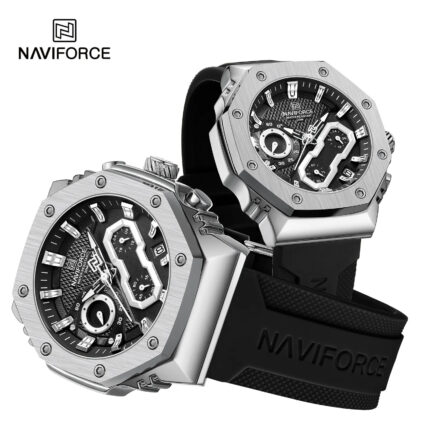 ست ساعت مچی عقربه ای زنانه و مردانه نیوی فورس مدل NF8035SBW
