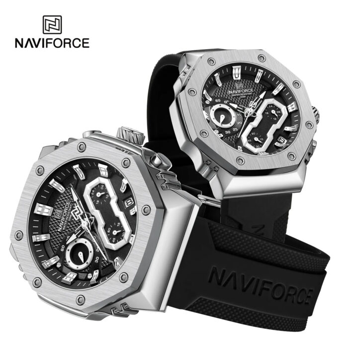 ست ساعت مچی عقربه ای زنانه و مردانه نیوی فورس مدل NF8035SBW